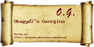Obagyán Georgina névjegykártya